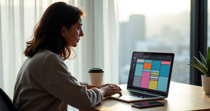 Community Manager analisando el calendario de contenido para redes