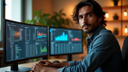 Desarrollador web y el tablero de métricas avanzadas