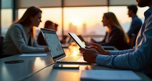 Empleados de Fintech en Argentina reunidos con especialistas de marketing digital