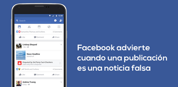 Facebook advierte cuando una publicación es una noticia falsa