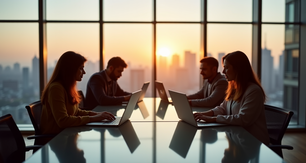 Equipo de Marketing trabajando después del despliegue de una estrategia online
