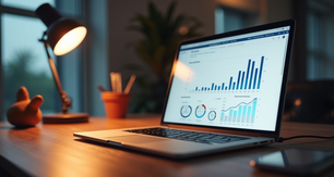 Puesto de trabajo con tablero de GA4 implementado en un E-commerce local